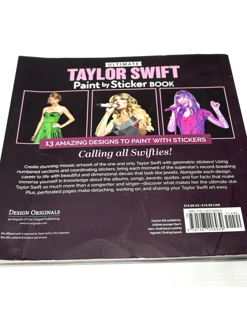 Ultimate Taylor Swift Sticker Mosaic Art Book 13 Fearless Designs Fun Facts